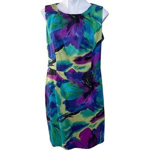 I.N.Studio Dress Size 16 Green Multi Women Dress